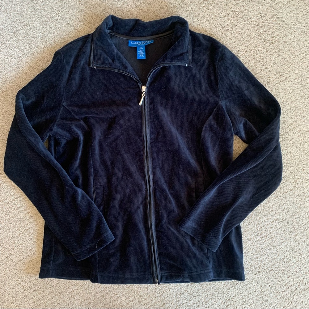 Karen scott sport zip up jacket